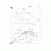 Схема вузла: Заглушка сидіння (Опція) для Kawasaki EX650 Ninja 650