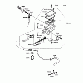 Схема узла: Clutch master cylinder для Kawasaki ZX1100 Ninja ZX-11