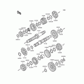 Схема узла: Трансмиссия для Kawasaki KL250 KL250 Super Sherpa