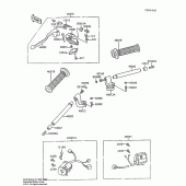 Схема вузла: Кермо & Пульт управління рульовим для Kawasaki ZX600 Ninja 600R