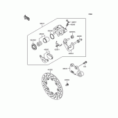 Схема вузла: Заднє гальмо для Kawasaki KL250 KL250 Super Sherpa