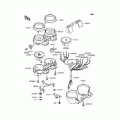Схема узла: Панель приборов для Kawasaki ZR250 Balius