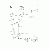 Схема вузла: Кермо & Пульт управління рульовим для Kawasaki VN1600 Vulcan 1600 Nomad