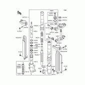 Схема вузла: Вилка передньої осі для Kawasaki KLX250 D-Tracker
