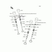 Схема вузла: Рокер & Клапан до Kawasaki ZX400 ZZR400