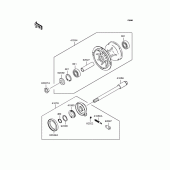 Схема вузла: Ступиця переднього колеса для Kawasaki KLX250 KLX250ES