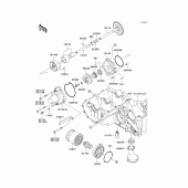 Схема вузла: Масляний насос & Масляний фільтр Kawasaki ZR750 Z750S