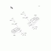 Схема вузла: Підніжки для Kawasaki KX125