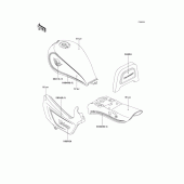 Схема вузла: Decals(en500-a2/a3)(blue/gray) для Kawasaki EN500 Vulcan 500