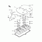 Схема вузла: Клапанна кришка (ZR400-F7/F8) для Kawasaki ZR400 ZRX-II