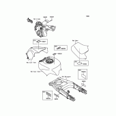 Схема вузла: Інформаційні наклейки для Kawasaki ZX1400 Ninja ZX-14R ABS 30TH