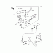 Схема вузла: Передній гальмівний циліндр для Kawasaki VN800 Vulcan 800