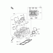 Схема вузла: Головка циліндра для Kawasaki KLE650 Versys 650