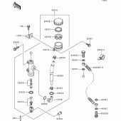 Схема вузла: Задній гальмівний циліндр Kawasaki ZR1100 Zephyr 1100