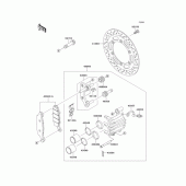 Схема вузла: Переднє гальмо для Kawasaki BJ250 250TR