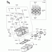 Схема узла: Головка цилиндра для Kawasaki EX250 Ninja 250R