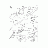 Схема узла: Руль & Пульт управления рулевой для Kawasaki KL650 KLR650