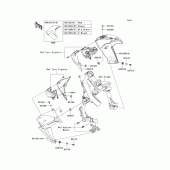 Схема узла: Облицовочные элементы для Kawasaki ER400 ER-4N