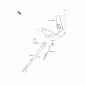 Схема узла: Подставка для Kawasaki ZR1200 ZRX1200 DAEG