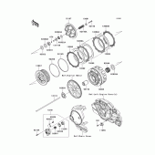 Схема узла: Сцепление для Kawasaki VN1700 Vulcan 1700 Voyager