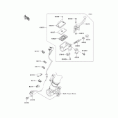 Схема вузла: Передній гальмівний циліндр Kawasaki KLZ1000 Versys 1000