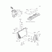 Схема вузла: Радіатор для Kawasaki KLZ1000 Versys 1000