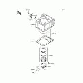 Схема узла: Цилиндр & Поршень для Kawasaki KLX250 D-Tracker