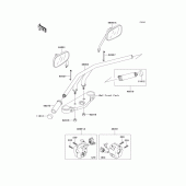 Схема узла: Руль & Пульт управления рулевой для Kawasaki VN1500 Vulcan 1500 Mean Streak