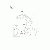 Схема узла: Крыло для Kawasaki KX85 KX85-II
