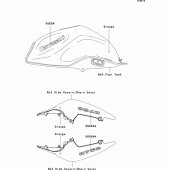Схема вузла: Decals(orange)(l8f) для Kawasaki ZR750 Z750