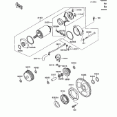Схема вузла: Starter motor для Kawasaki KL650 KLR650