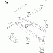 Схема вузла: Задній важіль (маятник) для Kawasaki EX500 EX500