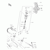 Схема вузла: Задній гальмівний циліндр Kawasaki KX250/ KX252 KX250F