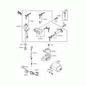 Схема узла: Замок зажигания для Kawasaki ZX1100 GPZ1100