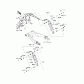 Схема узла: Подвеска/Задний амортизатор для Kawasaki VN1700 Vulcan 1700 Voyager ABS