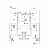 Схема узла: Вилка передней оси для Kawasaki ZX1000 Z1000SX