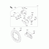 Схема узла: Задний тормоз для Kawasaki ZX636 Ninja ZX-6R