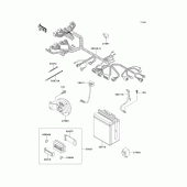 Схема вузла: Електроустаткування для Kawasaki EL250 Eliminator 250