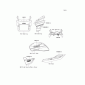 Схема узла: Наклейки (Зеленый; DCFA) для Kawasaki ZR1200 ZRX1200 DAEG
