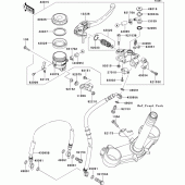 Схема узла: Передний тормозной цилиндр для Kawasaki ZX636 Ninja ZX-6R