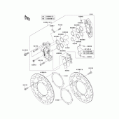 Схема вузла: Переднє гальмо для Kawasaki VN1700 VN1700 Classic Tourer ABS