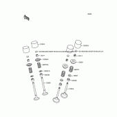 Схема вузла: Рокер & Клапан до Kawasaki ZX400 ZZR400
