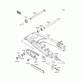 Схема вузла: Задній важіль (Маятник) для Kawasaki ZR250 Balius-II