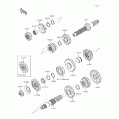 Схема узла: Трансмиссия для Kawasaki KX250/ KX252 KX250F