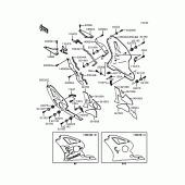 Схема вузла: Нижній обтічник (ZX400-M4/M6) для Kawasaki ZX400 ZXR400R