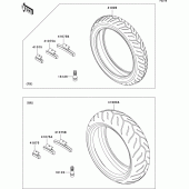 Схема вузла: Шини для Kawasaki ZR1000 Z1000