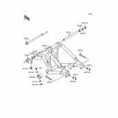 Схема вузла: Задній важіль (Маятник) для Kawasaki VN400 Vulcan Classic