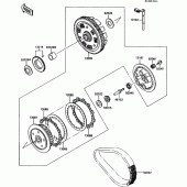 Схема вузла: Зчеплення для Kawasaki EX500 GPZ500