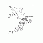 Схема узла: Переднее крыло для Kawasaki ER650 ER-6N