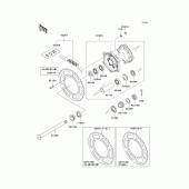 Схема узла: Ступица заднего колеса для Kawasaki KX450 KX450F